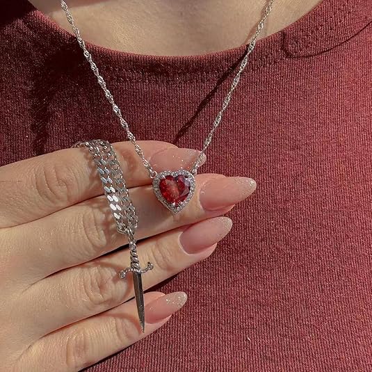 Heart and Sword Necklace – A Timeless Symbol of Love and Strength 💖⚔️