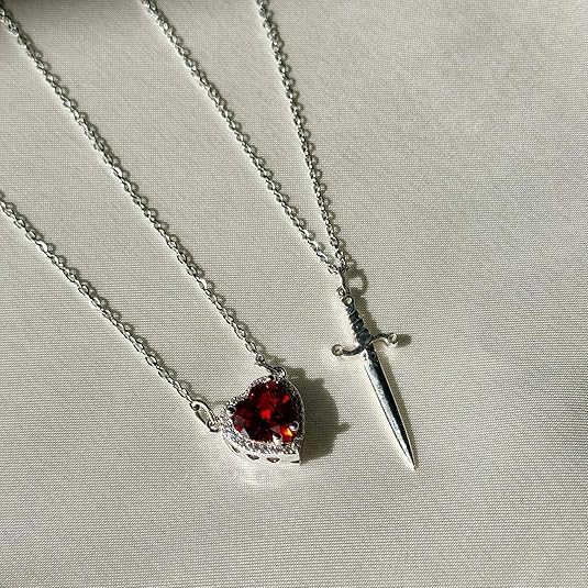 Heart and Sword Necklace – A Timeless Symbol of Love and Strength 💖⚔️