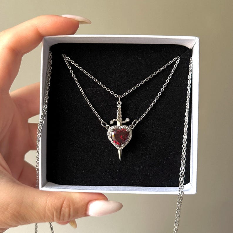 Heart and Sword Necklace – A Timeless Symbol of Love and Strength 💖⚔️
