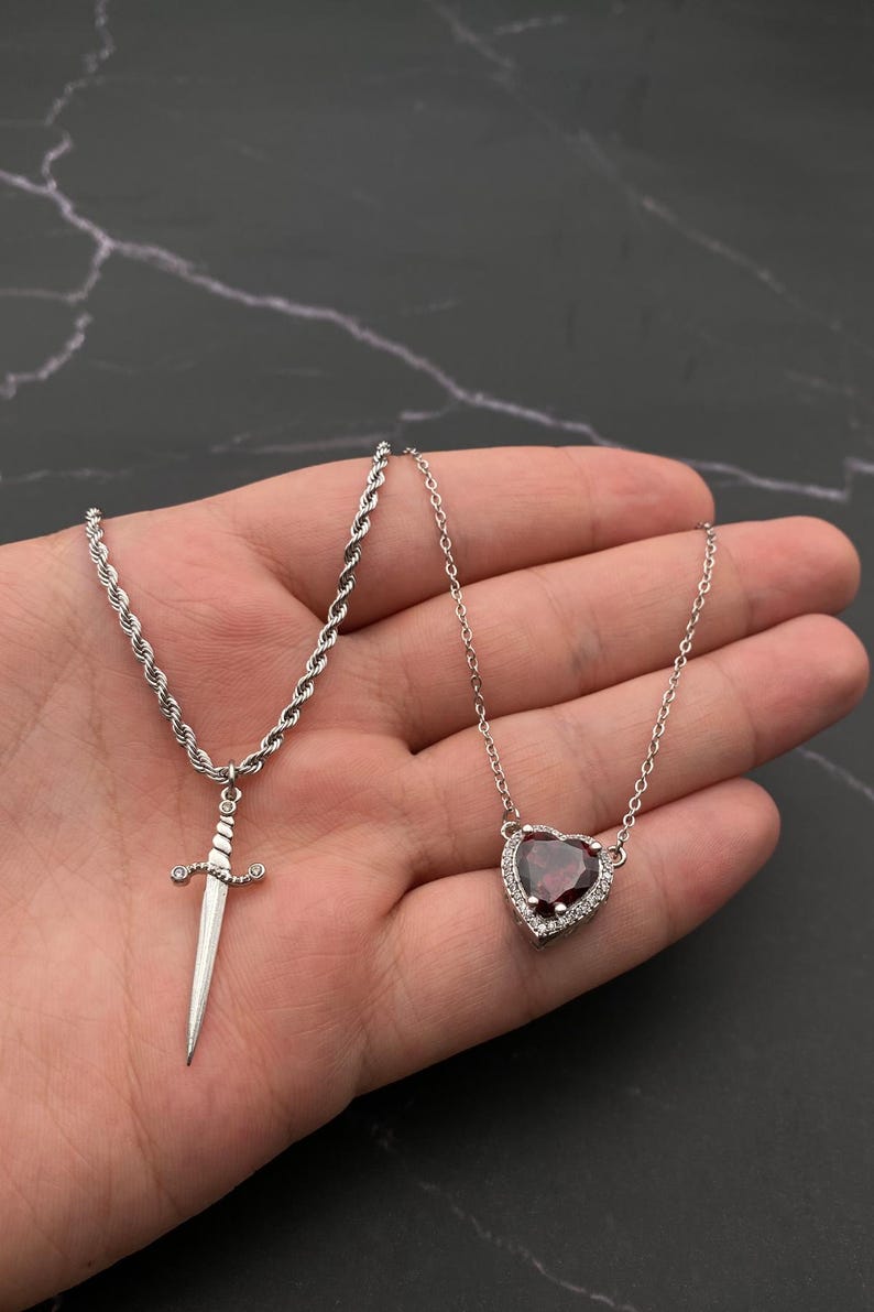 Heart and Sword Necklace – A Timeless Symbol of Love and Strength 💖⚔️